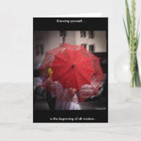 Carte de vœux photographique parapluie à dentelle