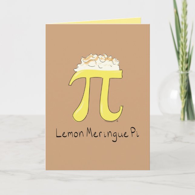 Carte de vœux Pi à la meringue au citron (Devant)