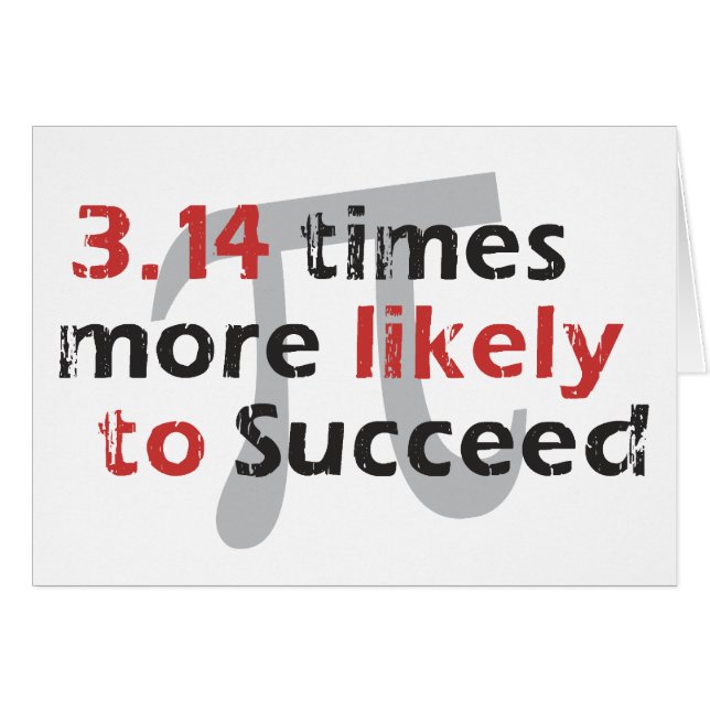 Carte de voeux Pi Succès (Devant Horizontal)