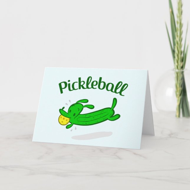 Carte de voeux Pickleball - Pickles Chien (Devant)