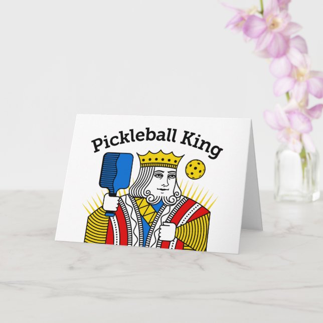 Carte de vœux Pickleball - Roi Pickleball (Orchidée)