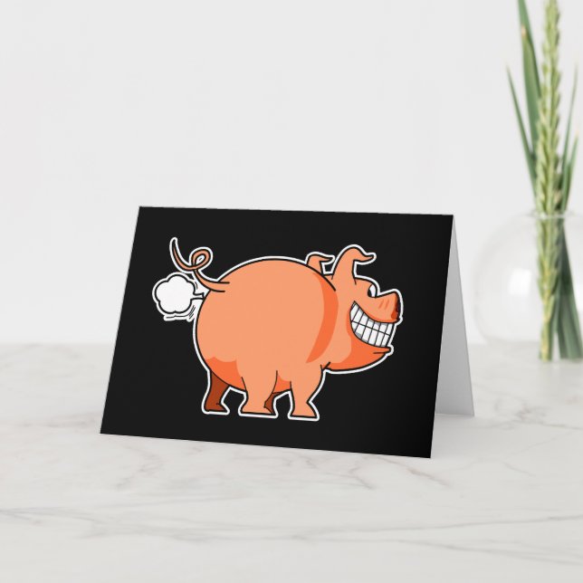 Carte de voeux Pig Fart (Devant)