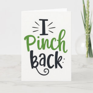 Carte de vœux Pinch Back verte