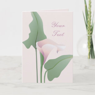 Carte de voeux Pink Calla Lily Floral