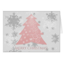 Carte de voeux Pink Festive Christmas Tree