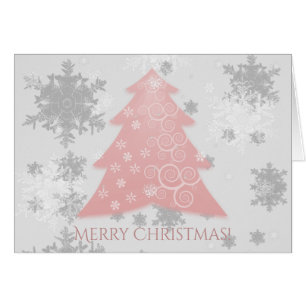 Carte de voeux Pink Festive Christmas Tree