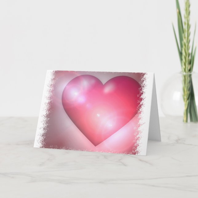 Carte de voeux Pink Heart Design (Devant)