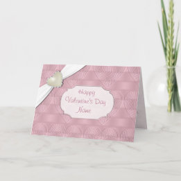 Carte de voeux Pink Satin Valentine Heart