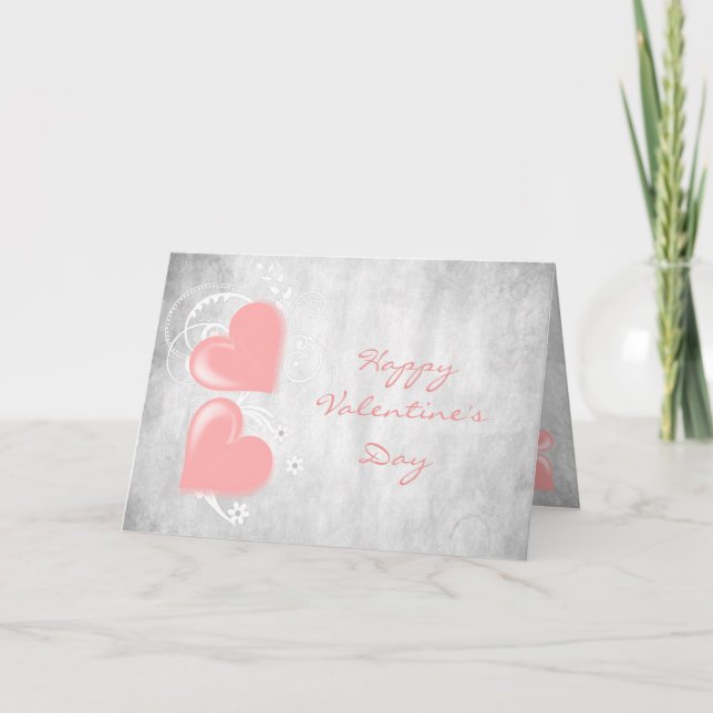 Carte de voeux Pink Valentine Hearts (Devant)