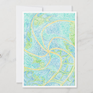 Carte de voeux Pinwheel Aquarelle artisanale