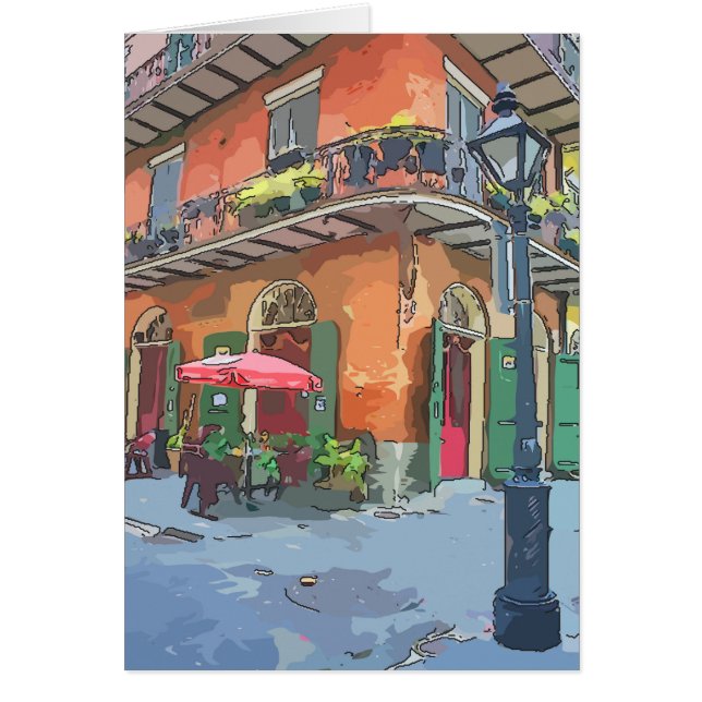 Carte de voeux Pirates Alley New Orleans (Devant)