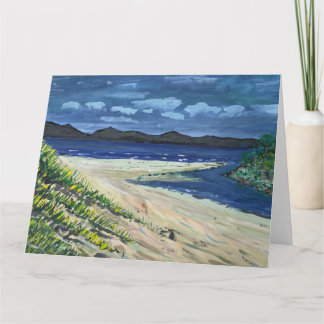 Carte de voeux Plage de sable et Mer