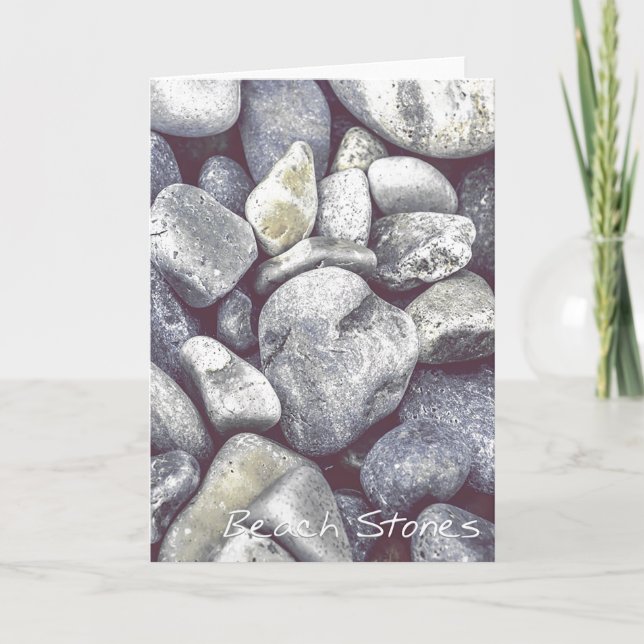 Carte de voeux Plage Stones (Devant)