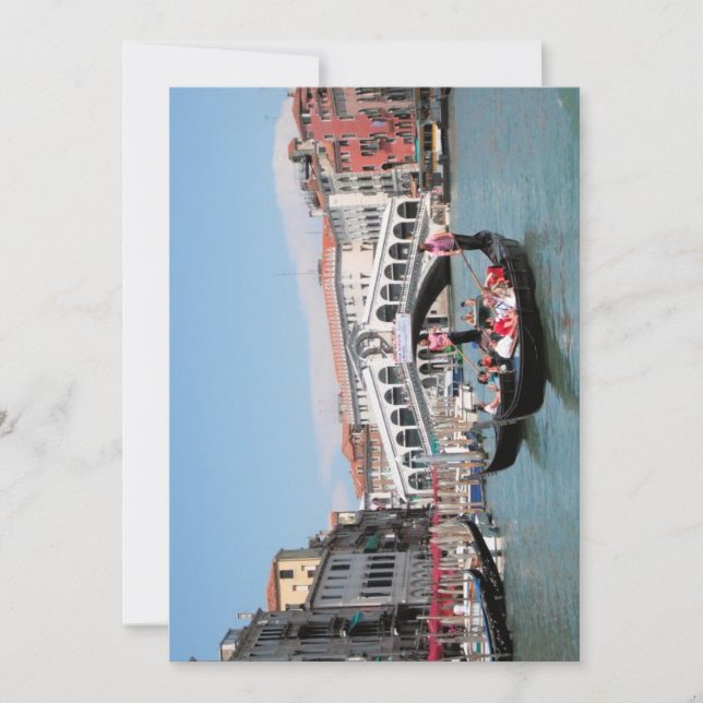 Carte de voeux Plat Canal de Venise (Devant)
