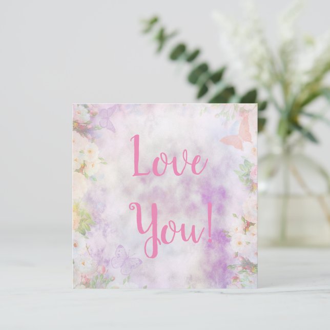 Carte de voeux plat mariage (Debout devant)