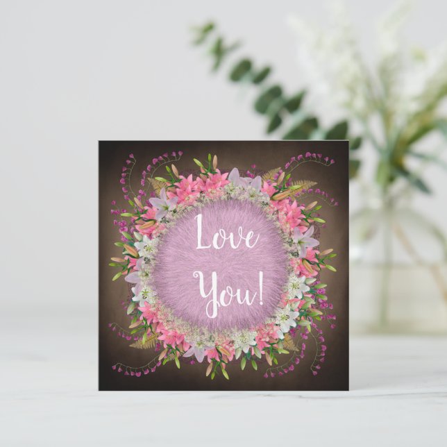 Carte de voeux plat mariage (Debout devant)