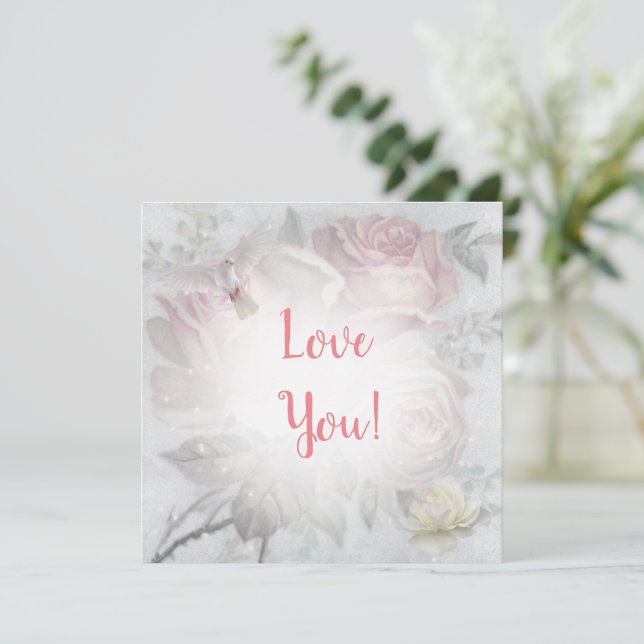 Carte de voeux plat mariage (Debout devant)