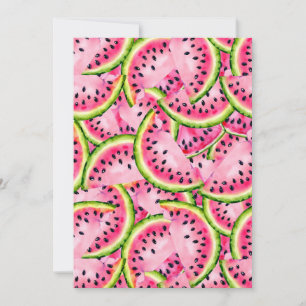 Carte de voeux plat Watermelon Surprise
