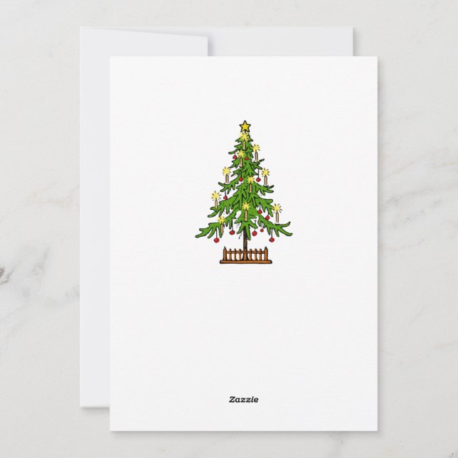 Carte de Vœux Plate 5x7 Chandelles de Noël (Dos)