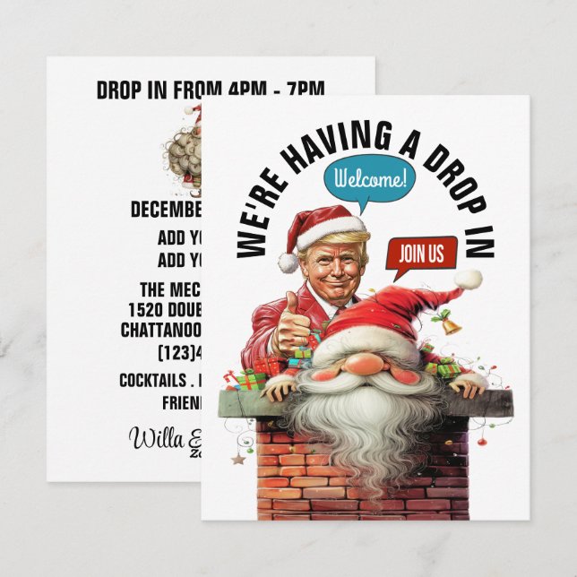 CARTE DE VOEUX PLATE À DÉPOSER (Devant / Derrière)