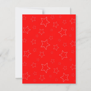 Carte de vœux plate à étoiles rouges