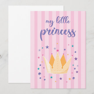 Carte de vœux plate de petite princesse