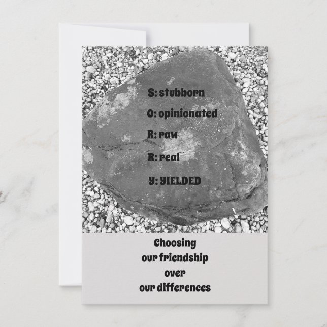 Carte de vœux plate désolée (Devant)