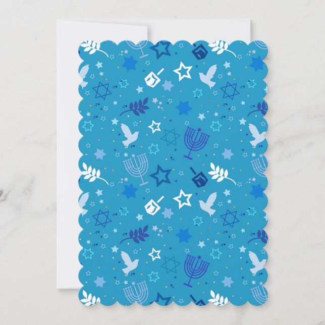 Carte de vœux plate Hanukkah Stars (Devant)