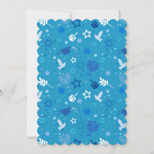 Carte de vœux plate Hanukkah Stars