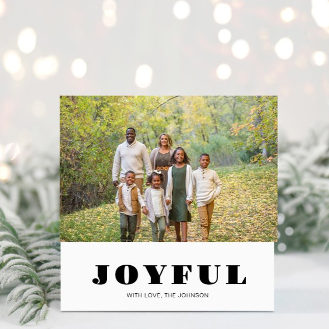 Carte de vœux plate joyeuse Noël Photo (Créateur téléchargé)