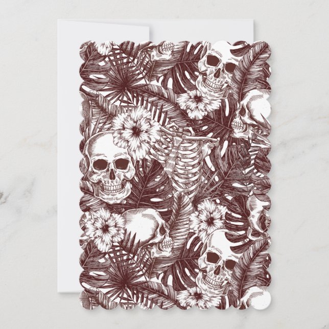 Carte de voeux plate Jungle Skuls (Devant)