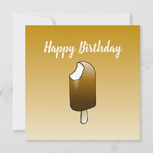 Carte de vœux plate pour anniversaire de glace (Devant)