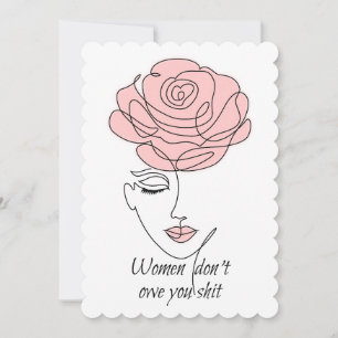 Carte de vœux plate pour femmes qui ne vous doiven