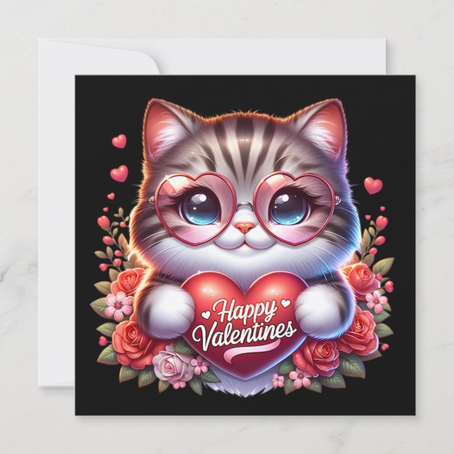 Carte de vœux plate pour la Saint-Valentin (Devant)