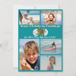 Carte de vœux plate pour Noël avec plusieurs photo