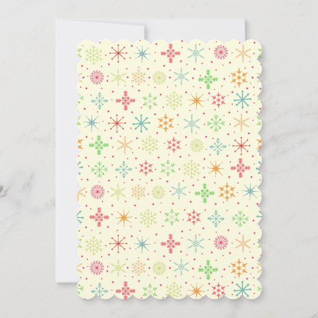 Carte de vœux plate Retro Stars (Devant)
