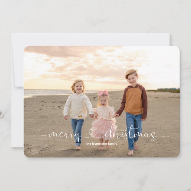 Carte de vœux plate Simply Us avec deux photos (Devant)