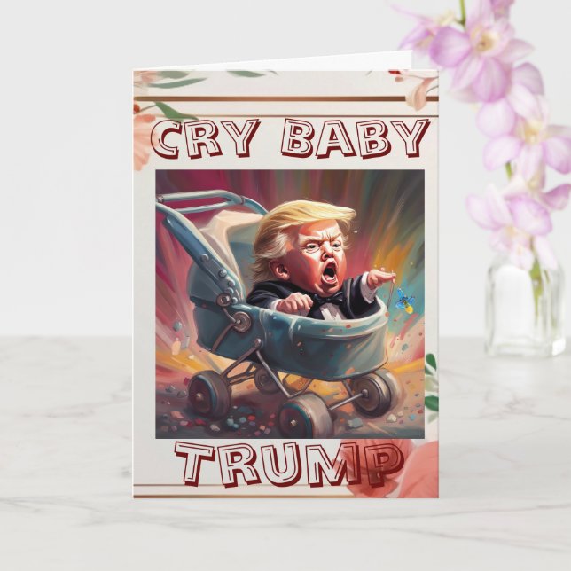 Carte de vœux Pleurnicheur Trump (Orchidée)