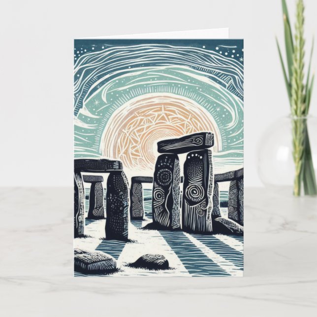 Carte de vœux pliante de célébration de Yule (Devant)