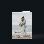 Carte de voeux pliée<br><div class="desc">Personnalisé Joyeux Anniversaire Photo colorée</div>