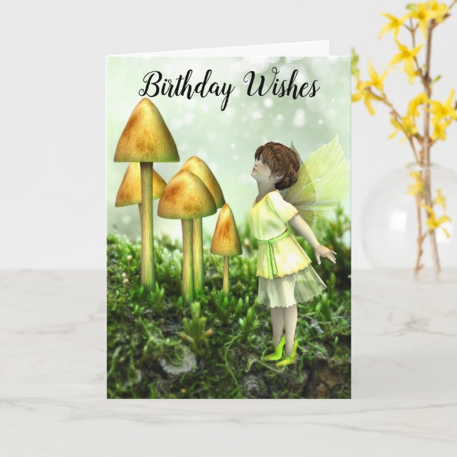 Carte de voeux pliée (Fleur jaune)