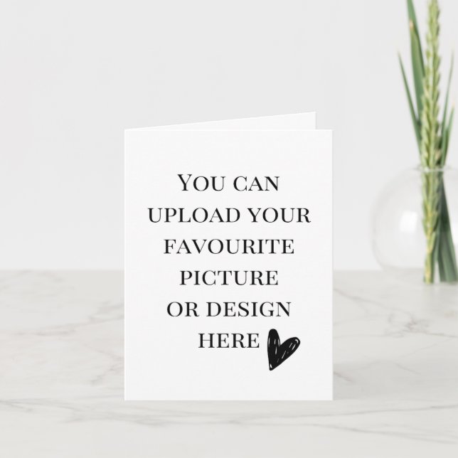 Carte de vœux pliée 10 x 14 cm personnalisable (Devant)