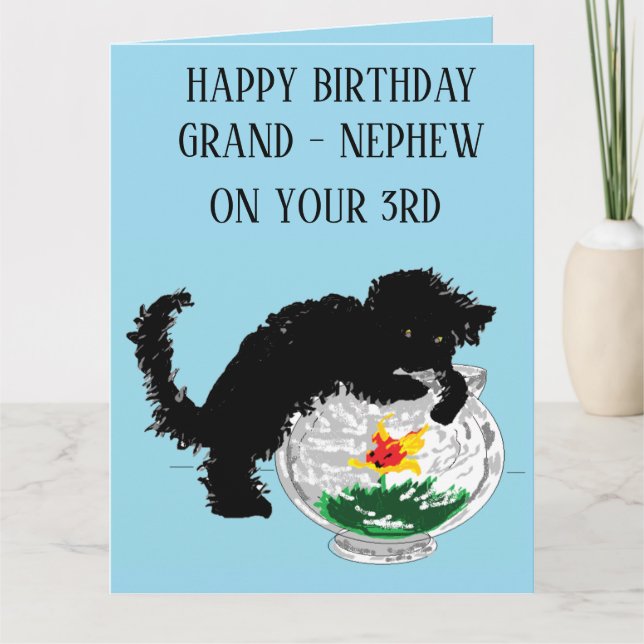Carte de voeux pliée : 3e anniversaire Grand Nephe (Devant)