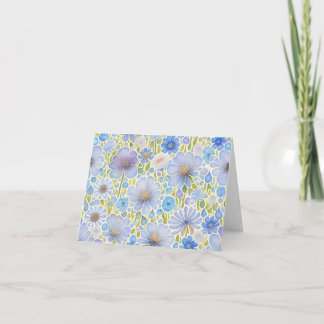 Carte de vœux pliée à motif de fleurs sauvages