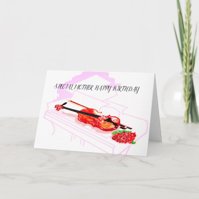 Carte de voeux pliée Anniversaire Mère spéciale (Devant)