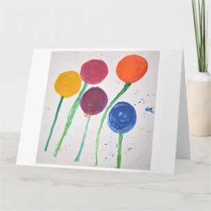 Carte de vœux pliée aquarelle pour enfants