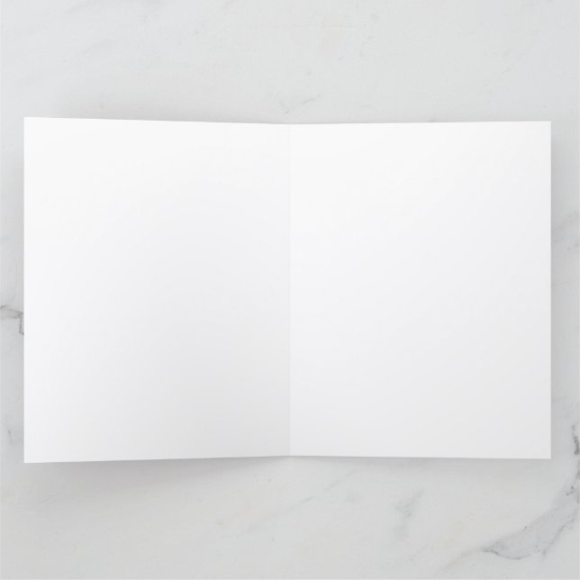 Carte de vœux pliée | Art de poisson en écriture t (Intérieur)