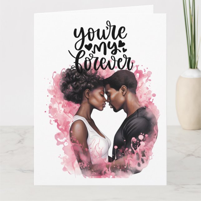 Carte de vœux pliée avec amour (Devant)