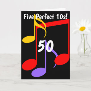 Carte de vœux pliée avec des notes de musique pour