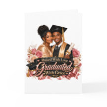 Carte de vœux pliée avec grâce diplômée